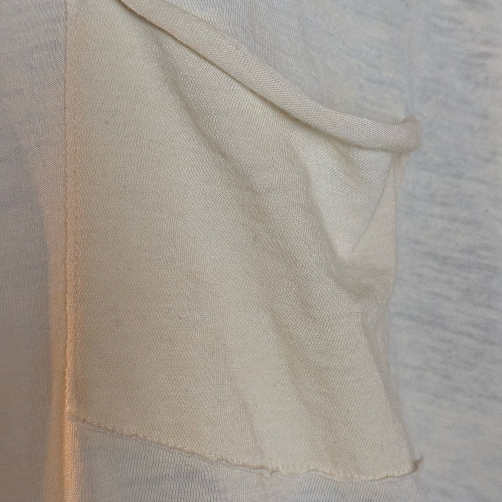 WE THE FREE Light Cream Raw Hemmed Tee FLAW - Picture 5 of 12